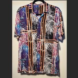 INC International Concepts Tropical Button-Down Short-Sleeve Shirt